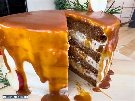 Karamellás torta glaze-zel