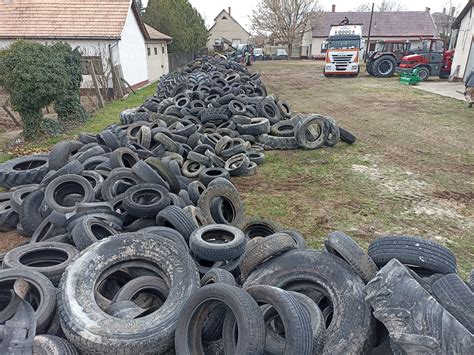 Gumihulladék tárolása