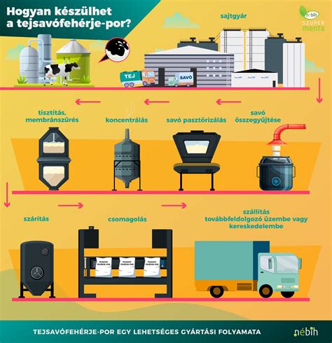Húskészítmények gyártási folyamatát bemutató infografika