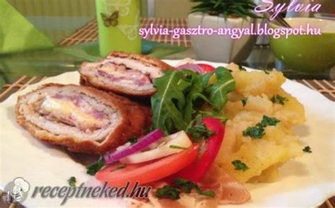 Karaj szeletek baconnel és almával
