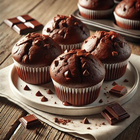 különböző csokoládés sütemények, mint brownie, muffin, torta