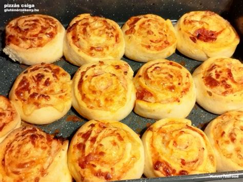 gluténmentes pizzás csiga