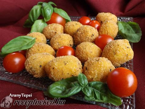 Rántott mozzarella golyók tányéron
