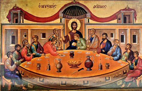 Jeges Ernő: Az Utolsó Vacsora freskó részlete a pomázi templomban