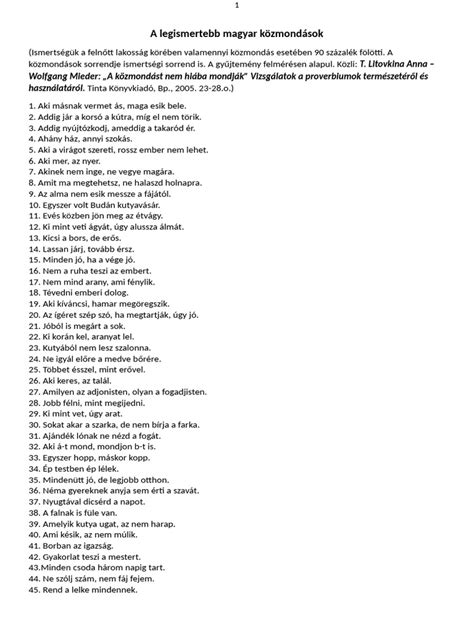 Magyar közmondások illusztrációja