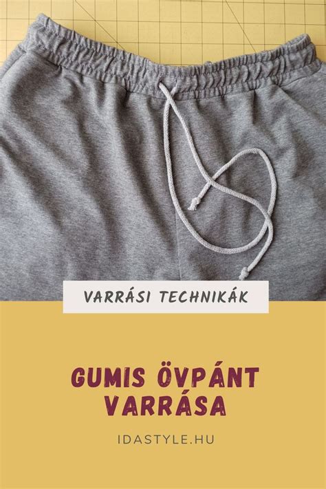 Varrási útmutató ábra: szalagok és vatelin rögzítése