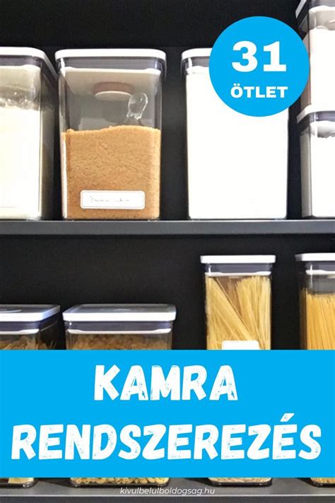 Rendszerezett konyhai kamra
