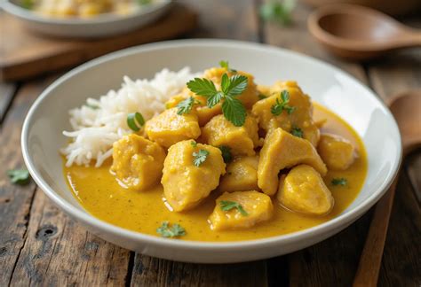Tányér hagymás natúr csirke curry-s rizzsel, zöldségekkel