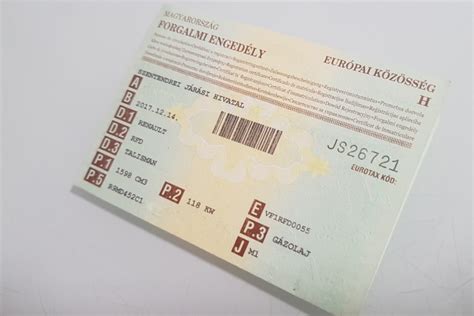 Személygépjármű forgalmi engedély