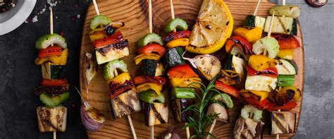 zöldséges saslik grillezés közben