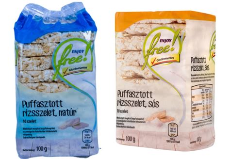 Puffasztott rizs szeletek különböző ízesítéssel