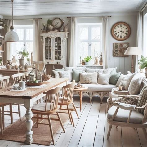 francia chic country nappali belső