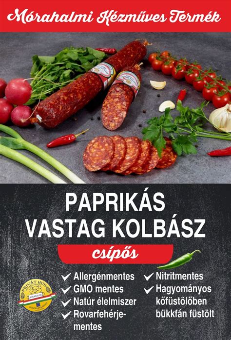 Különböző alapanyagok paprikás krumplihoz: kolbász, szalonna, paprika