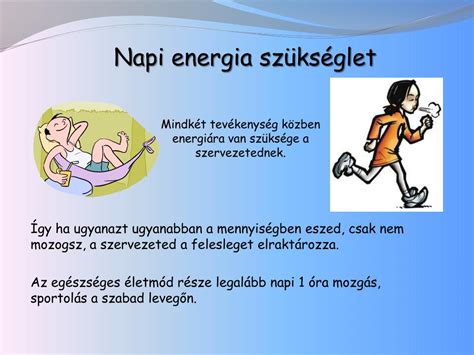 A táplálkozás és energia kapcsolata