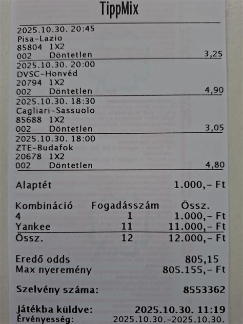 Bolti tejberizsek tesztjének eredményei táblázatban