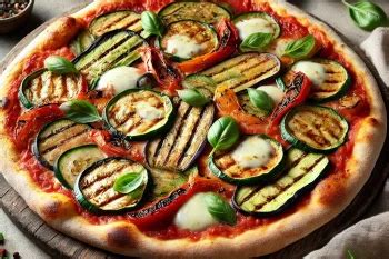 Grillezett zöldséges pizza
