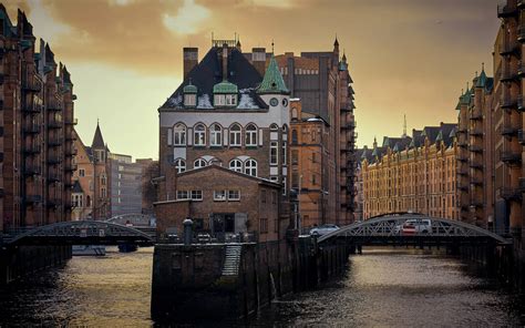Speicherstadt a csatornákkal