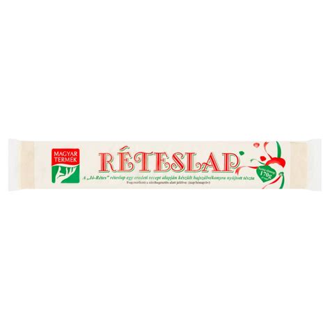Kézzel nyújtott réteslap