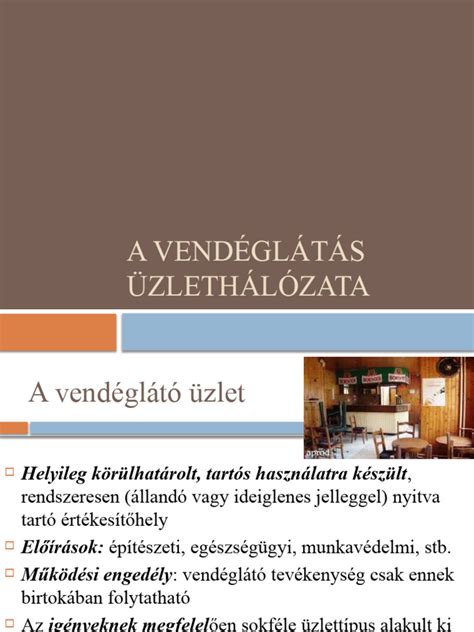 A vendéglátás termelékenységi adatai