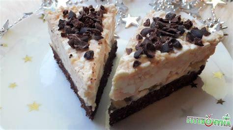 Banános túrótorta szelet