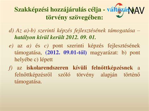 A szakképzési hozzájárulás változásainak idővonala