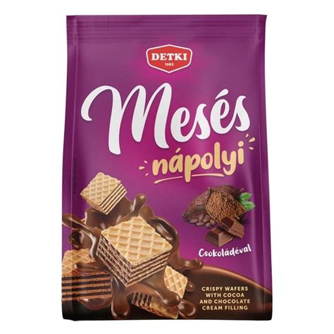 nápolyi ostyaszeletek krémmel töltve
