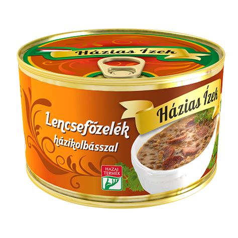 A Házias Ízek lencsefőzelék dobozának képe