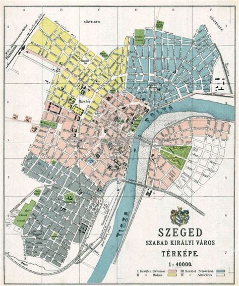 Szeged városának térképe