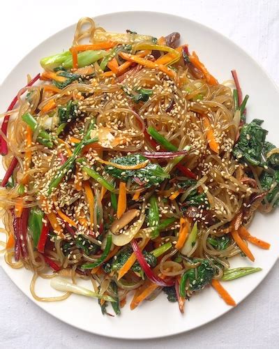 Japchae, koreai üvegtészta