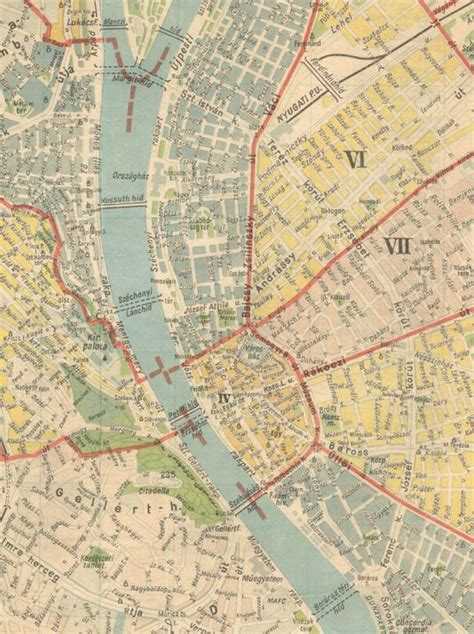 Budapest térképe a Petőfi híd környékével