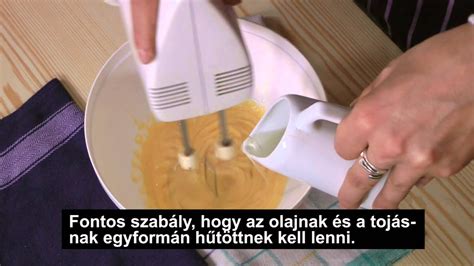 tartármártás készítése habverővel