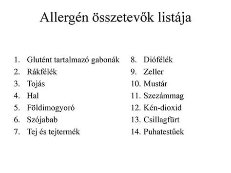 Összetevők listája diagram
