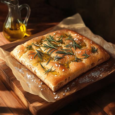 focaccia egy kosárban, olajbogyóval és rozmaringgal
