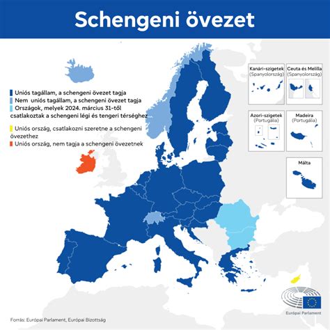 Schengeni térség térkép