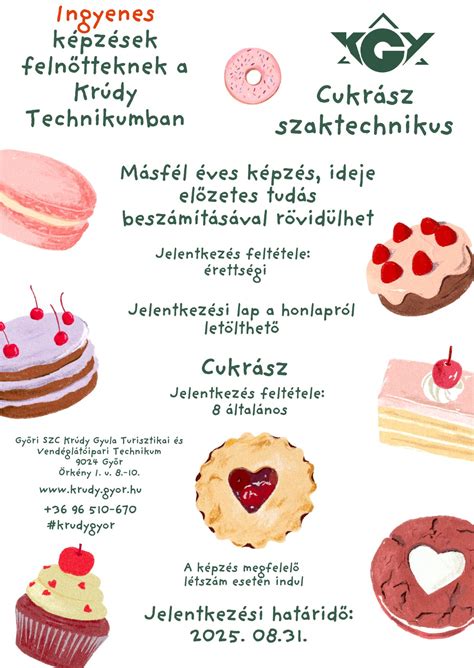 Cukrász és cukrász szaktechnikus képzések összehasonlítása infografika