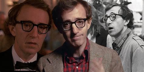 Woody Allen írógépénél, elgondolkodva
