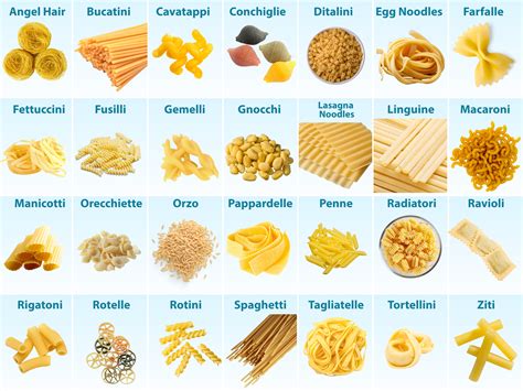 Various types of spaghetti pasta, including durum and egg pasta