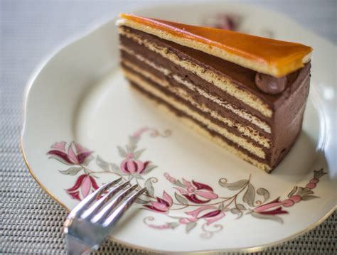 Dobos cake slice
