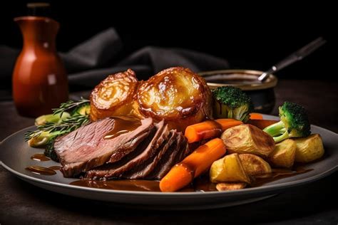 Hagyományos Sunday Roast terítékkel