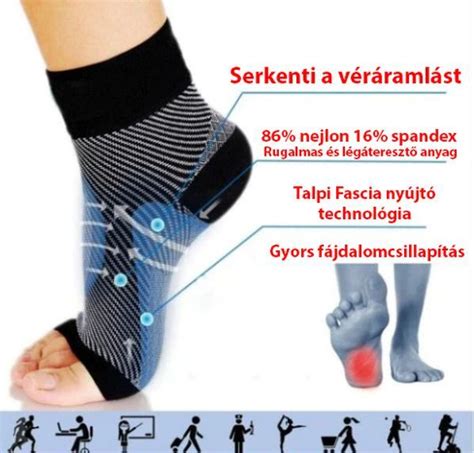 Zokni felépítése és párnázottság