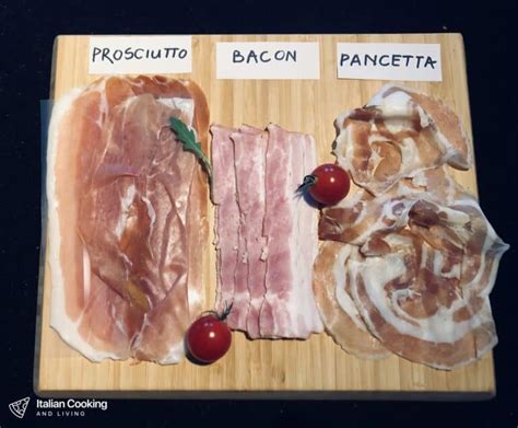 A prosciutto táplálkozási értékeit bemutató infografika