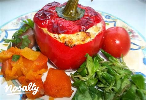Túróval töltött sült kaliforniai paprika