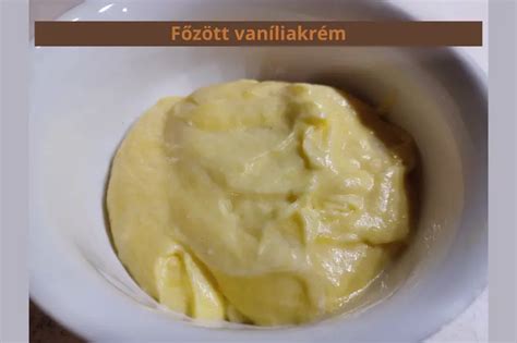 vaníliakrém készítésének lépései