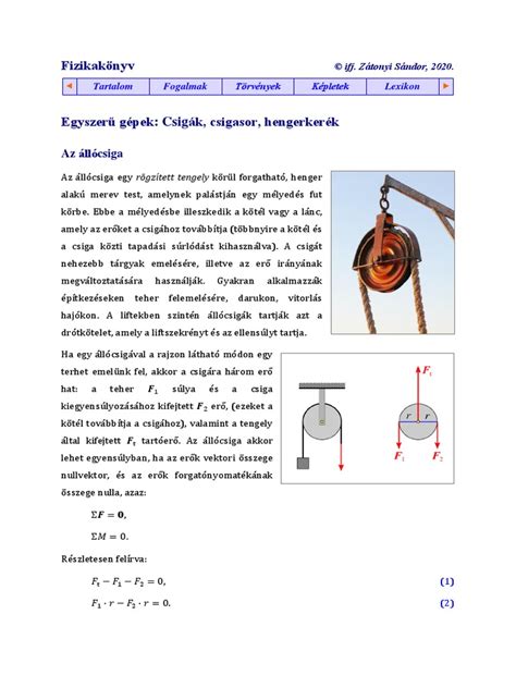 Állócsiga működési elvének diagramja