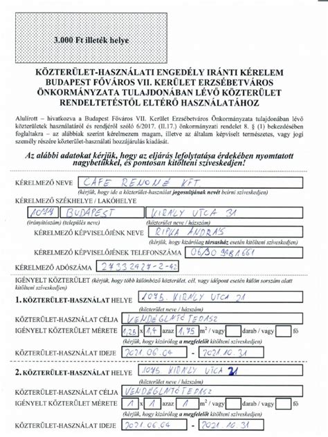 Használatbavételi engedély dokumentum