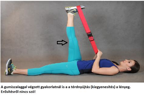 Gumiszalaggal végzett hamstring nyújtás