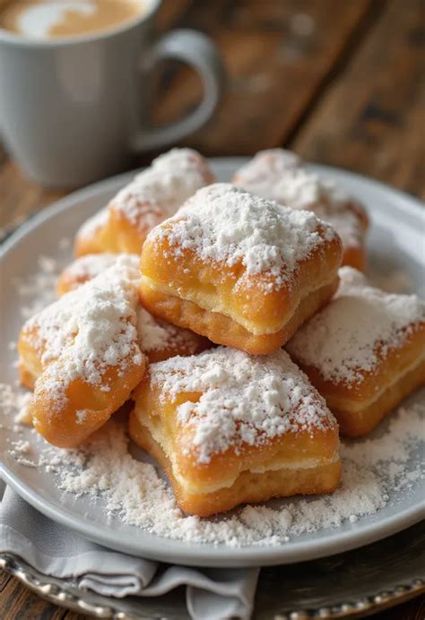 Sült beignet porcukorral