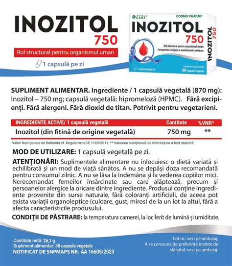 Inozitol molekulaszerkezete