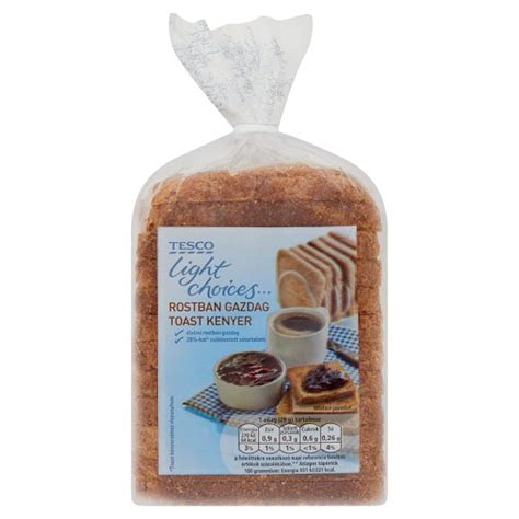 Tesco Light Choices Vollkorn toast kenyér csomagolása