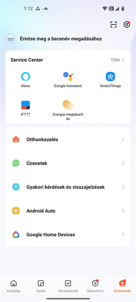 Egy étkezéskövető alkalmazás felhasználói felületének képernyőfotója